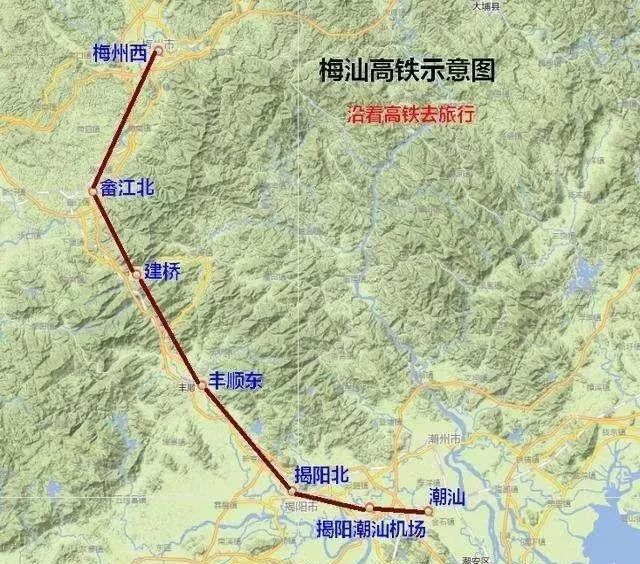 广汕高铁最新线路图详解